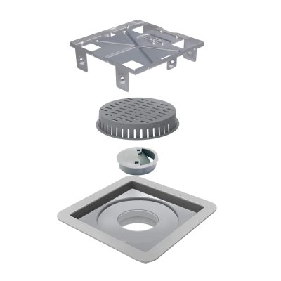 Ralo Linear Elleve Square com Tampa Oculta - Luxo 10X10cm