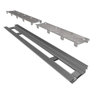 Ralo Linear Elleve Infinity PVC com Tampa Oculta - Luxo 120cm