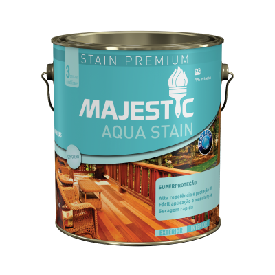 Stain Impregnante Base Água para Decks e Madeiras Majestic Aqua Stain 3,6L