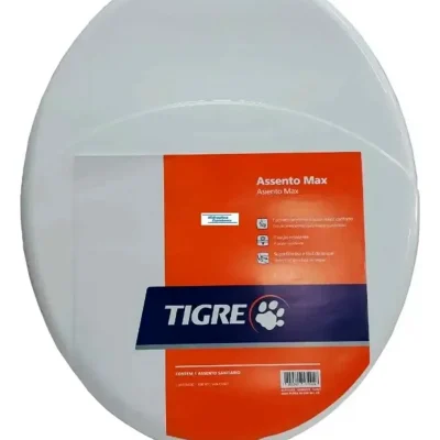 Assento Sanitário Max Branco Tigre Oval Anatômico